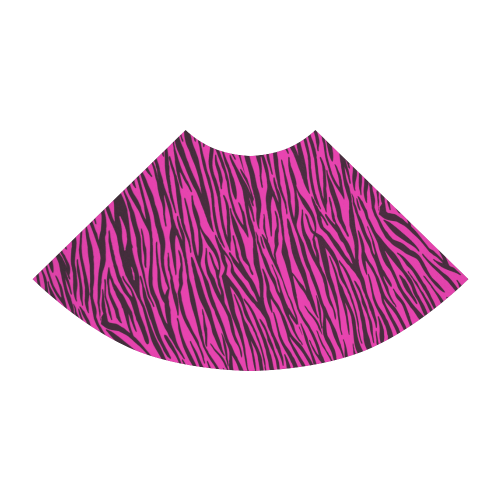 Hot Pink Zebra Stripes Atalanta Sundress (Model D04)