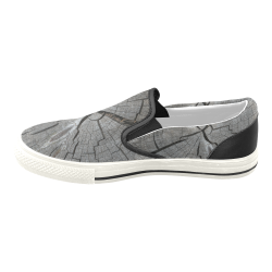 Dried Tree Stump Men's Unusual Slip-on Canvas Shoes (Model 019)