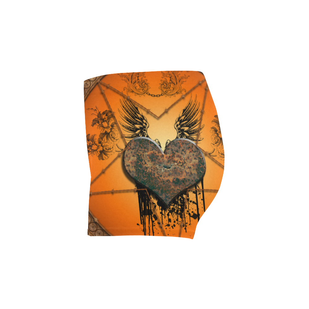 Wonderful heart made of rusty metal Briseis Skinny Shorts (Model L04)