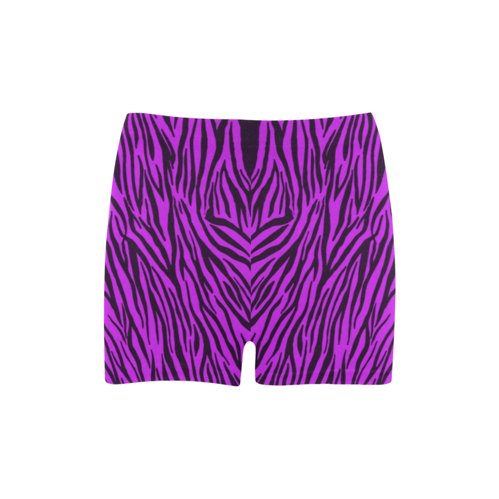 Purple Zebra Stripes Briseis Skinny Shorts (Model L04)