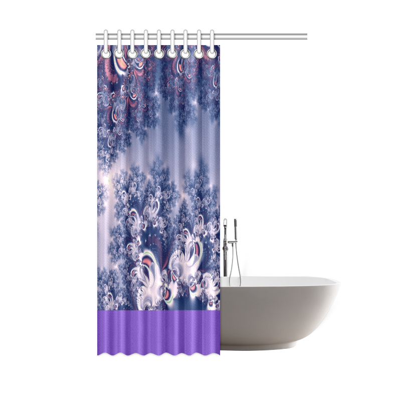 Purple Frost Fractal 48? x 72" Shower Curtain Shower Curtain 48"x72"