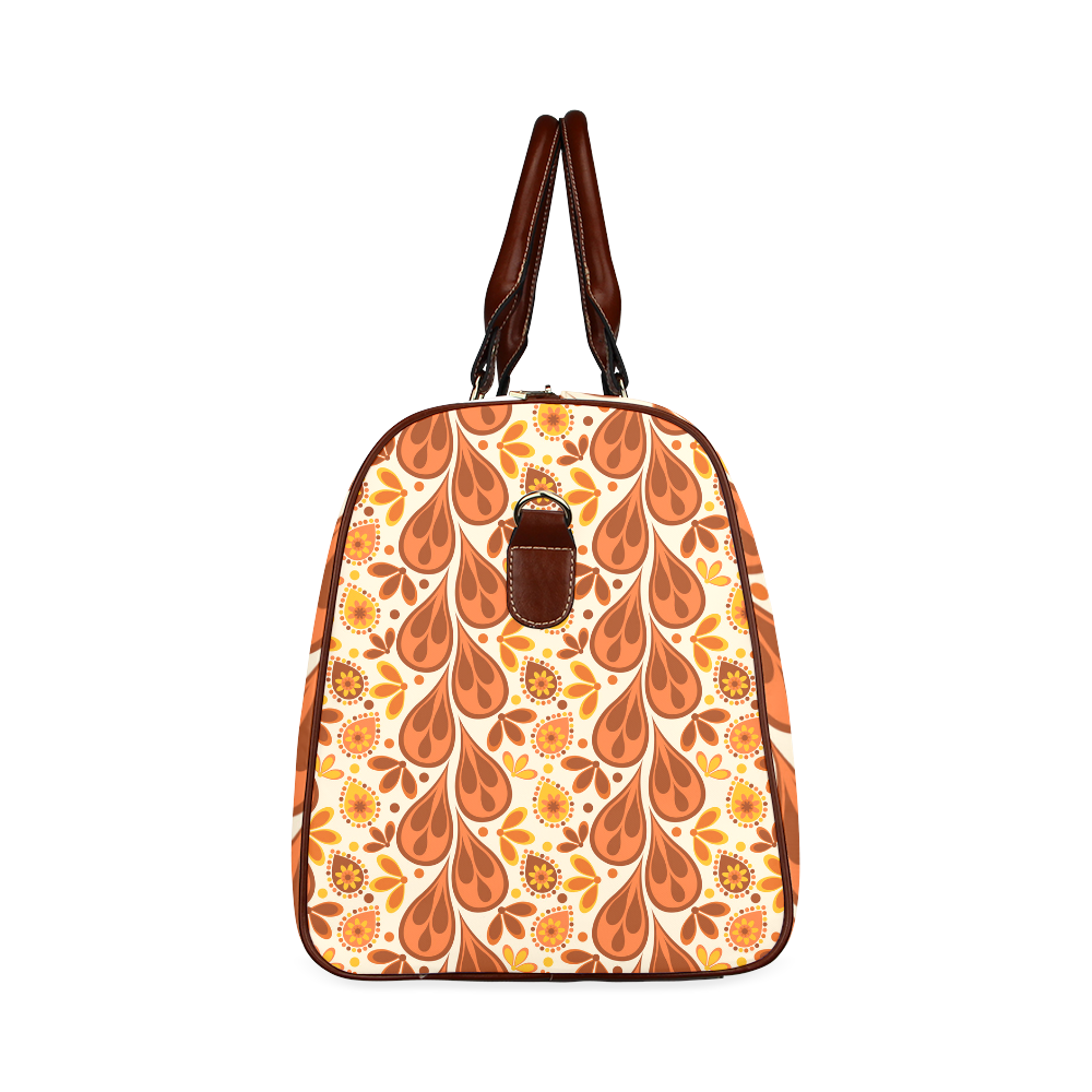 Sunny Paisley Stripes Waterproof Travel Bag/Large (Model 1639)