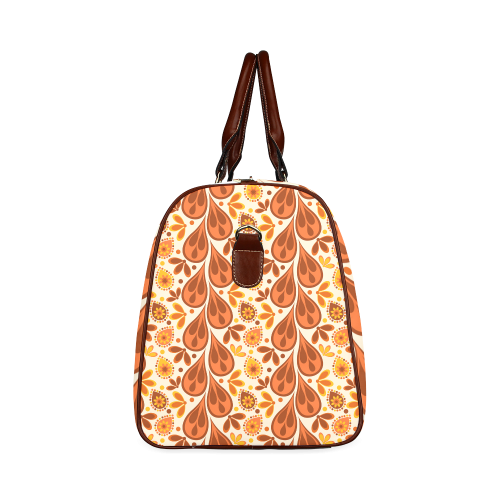 Sunny Paisley Stripes Waterproof Travel Bag/Large (Model 1639)