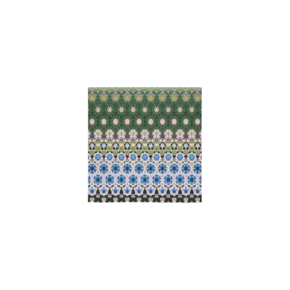 Abstract Ethnic Floral Stripe Pattern Countrystyle Square Towel 13“x13”