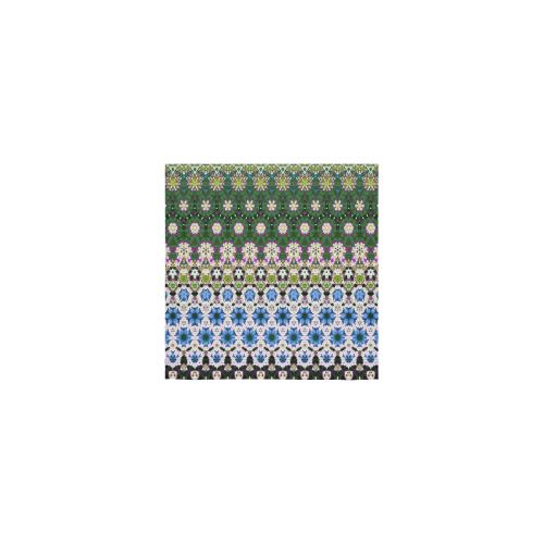 Abstract Ethnic Floral Stripe Pattern Countrystyle Square Towel 13“x13”