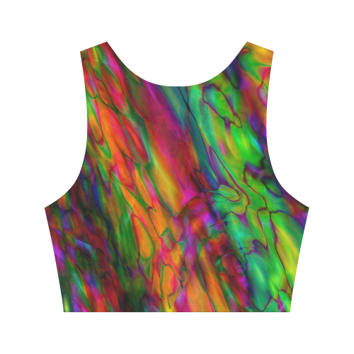 Abstract Women's Crop Top (Model T42)