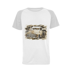 Vintage Chevrolet Chevy Truck Men's Raglan T-shirt Big Size (USA Size) (Model T11)