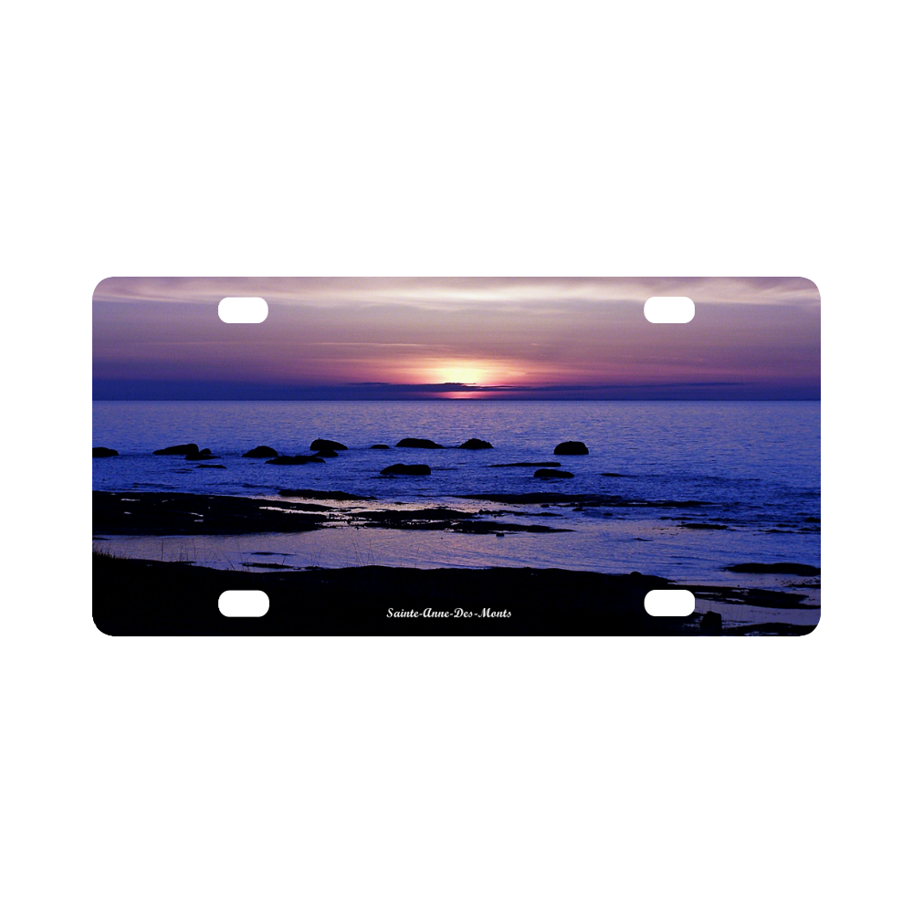 Blue and Purple Sunset Classic License Plate