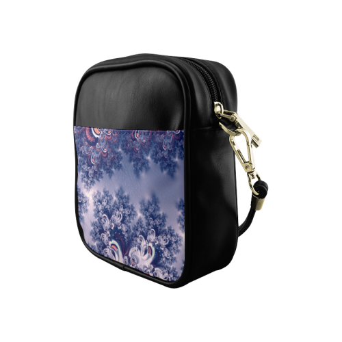 Purple Frost Fractal Sling Bag (Model 1627)