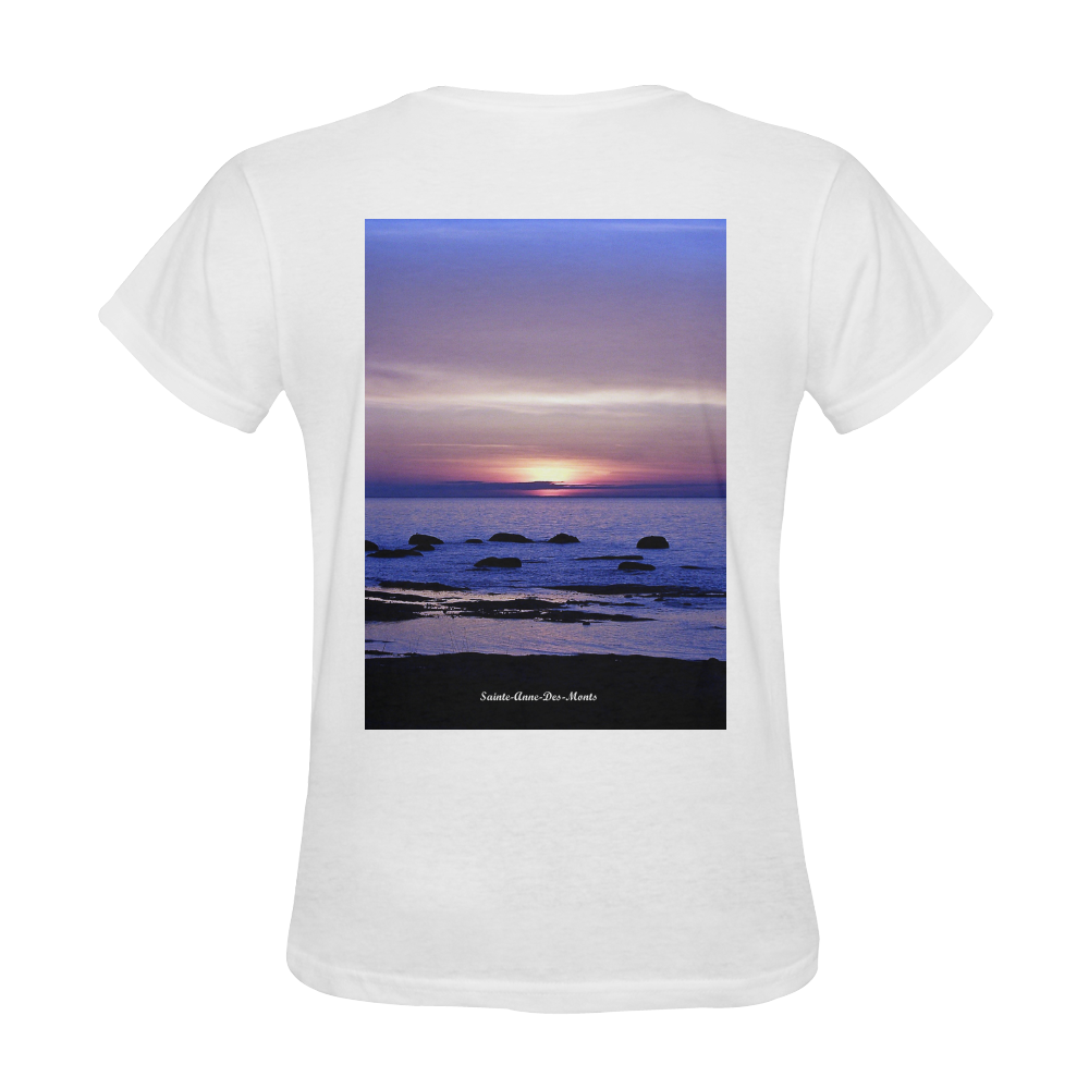 Blue and Purple Sunset Sunny Women's T-shirt (Model T05)