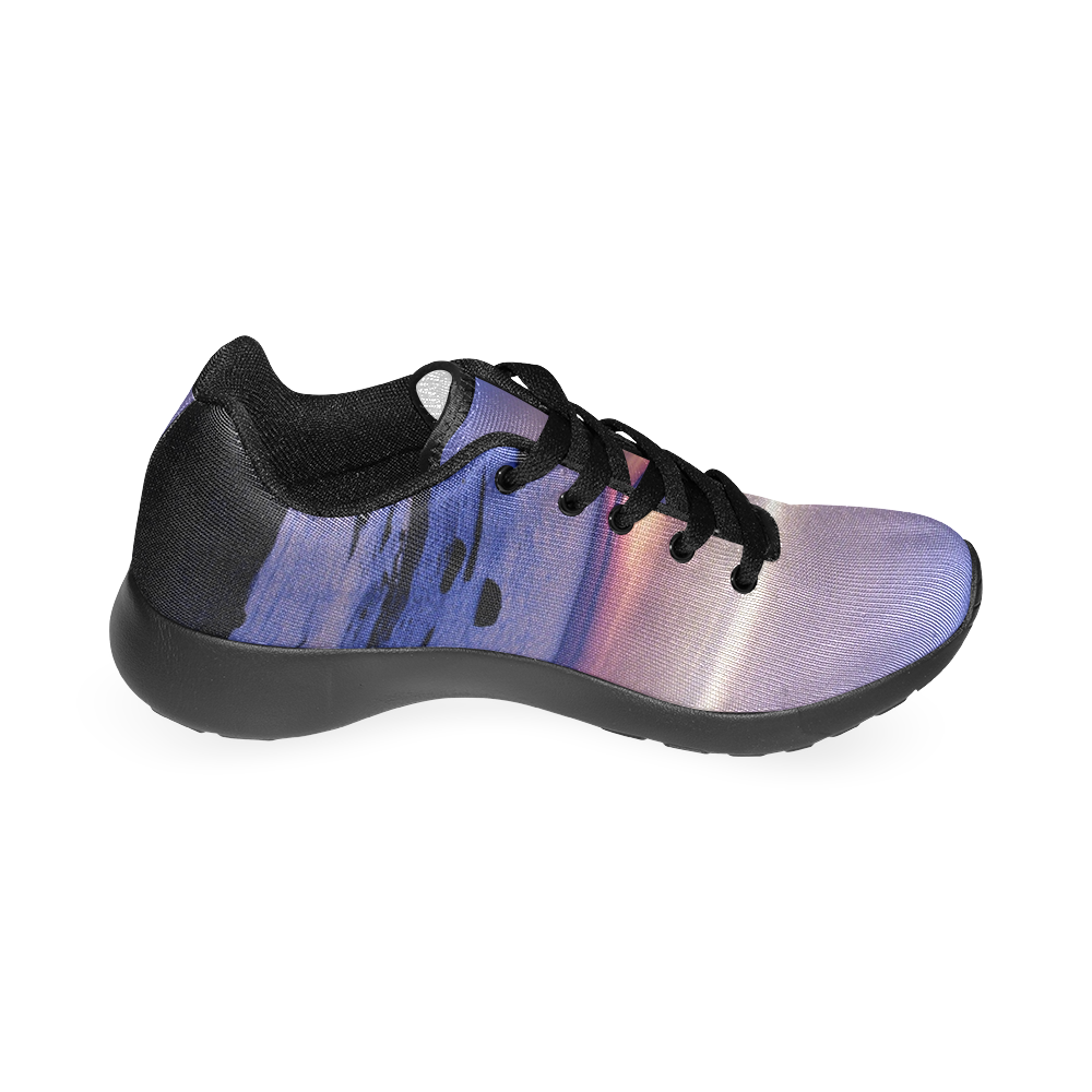 Blue and Purple Sunset Men’s Running Shoes (Model 020)