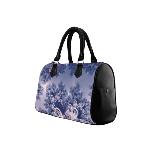 Purple Frost Fractal Boston Handbag (Model 1621)