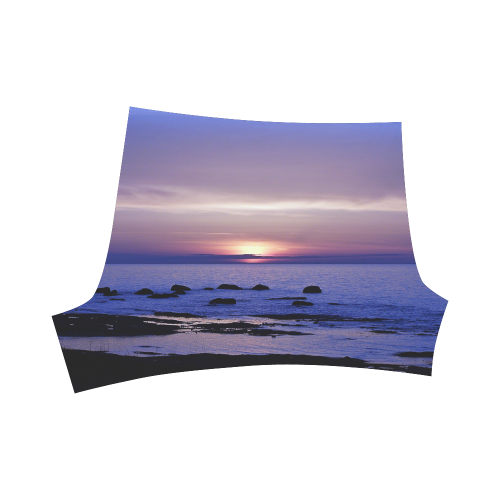 Blue and Purple Sunset Briseis Skinny Shorts (Model L04)