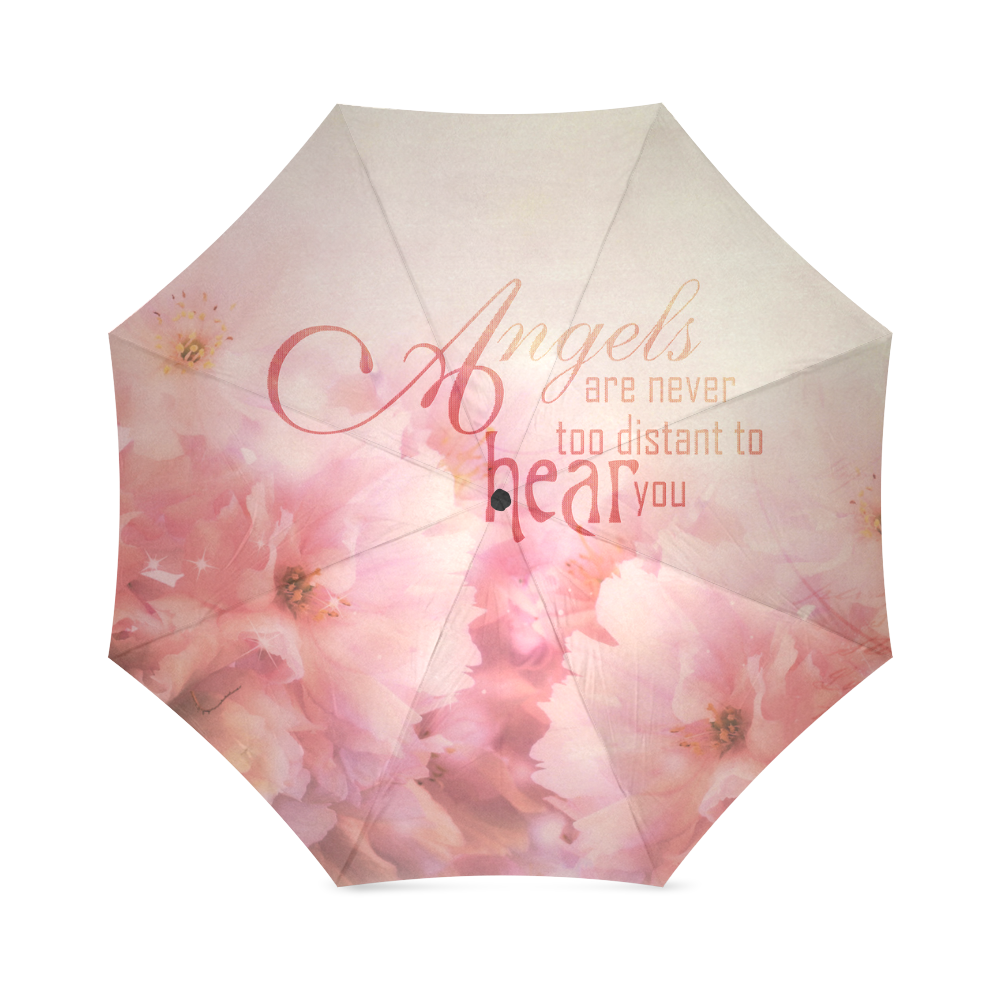 Pink Cherry Blossom for Angels Foldable Umbrella (Model U01)