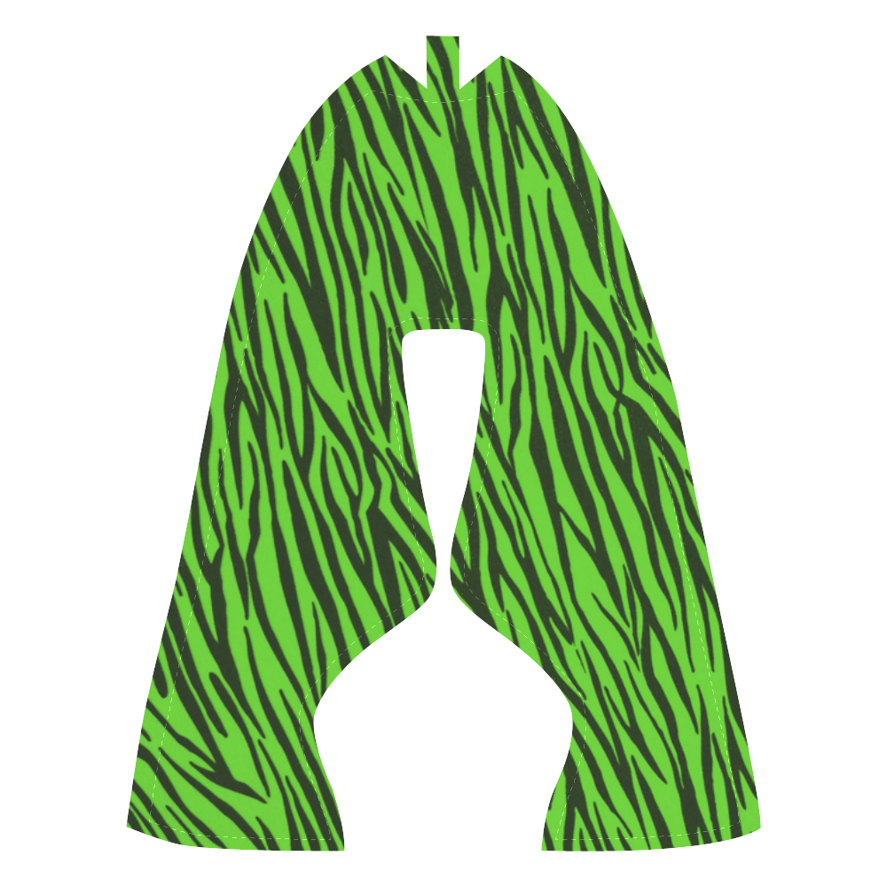Green Zebra Stripes Women’s Running Shoes (Model 020)