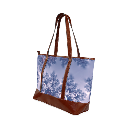 Purple Frost Fractal Tote Handbag (Model 1642)