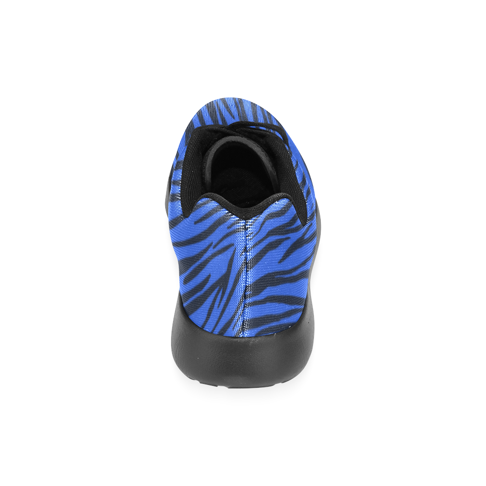 Blue Zebra Stripes Women’s Running Shoes (Model 020)