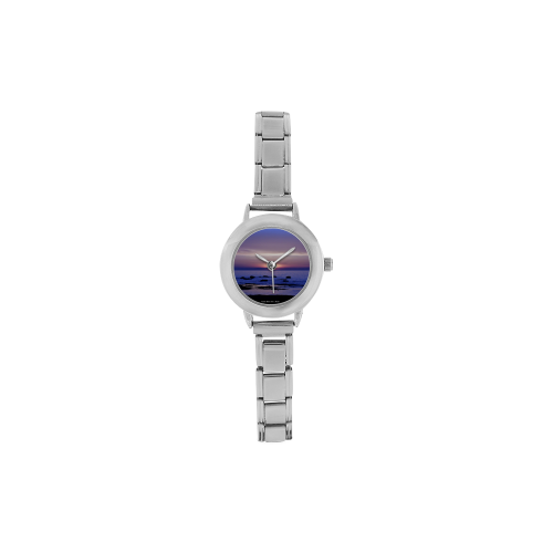 Blue and Purple Sunset Women's Italian Charm Watch(Model 107)