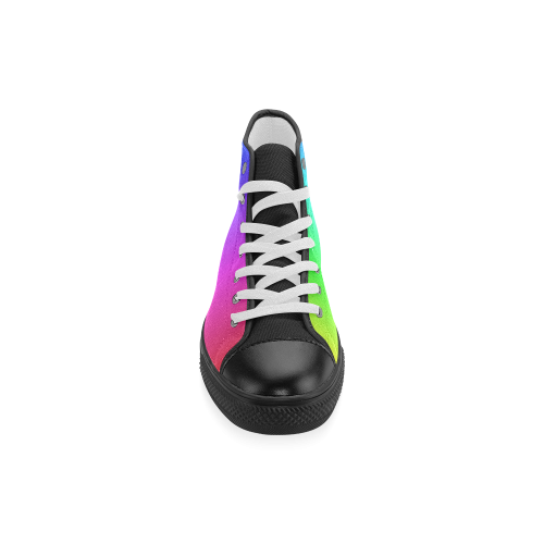 Crayon Box Ombre Rainbow Men’s Classic High Top Canvas Shoes (Model 017)