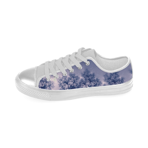 Purple Frost Fractal Women's Classic Canvas Shoes (Model 018)
