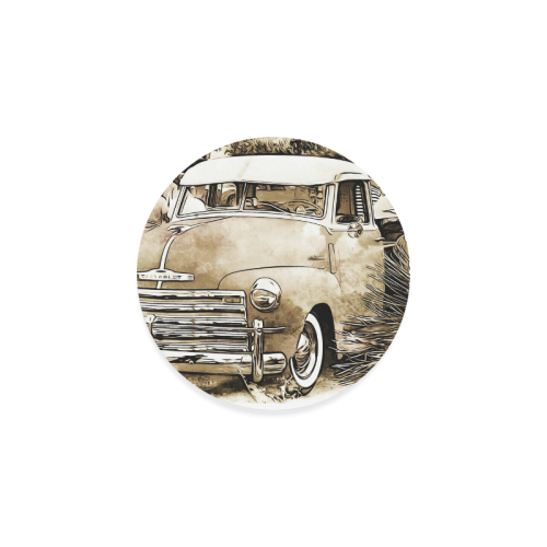 Vintage Chevrolet Chevy Truck Round Coaster