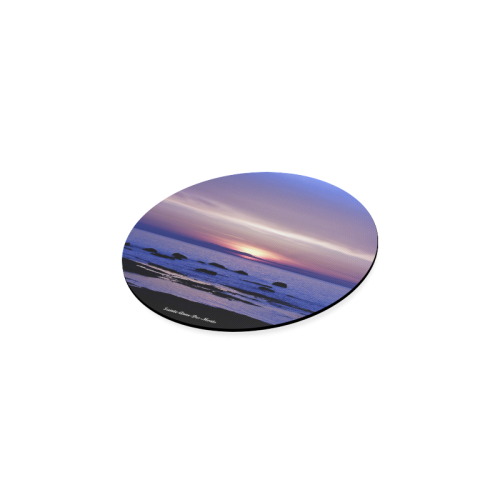 Blue and Purple Sunset Round Coaster