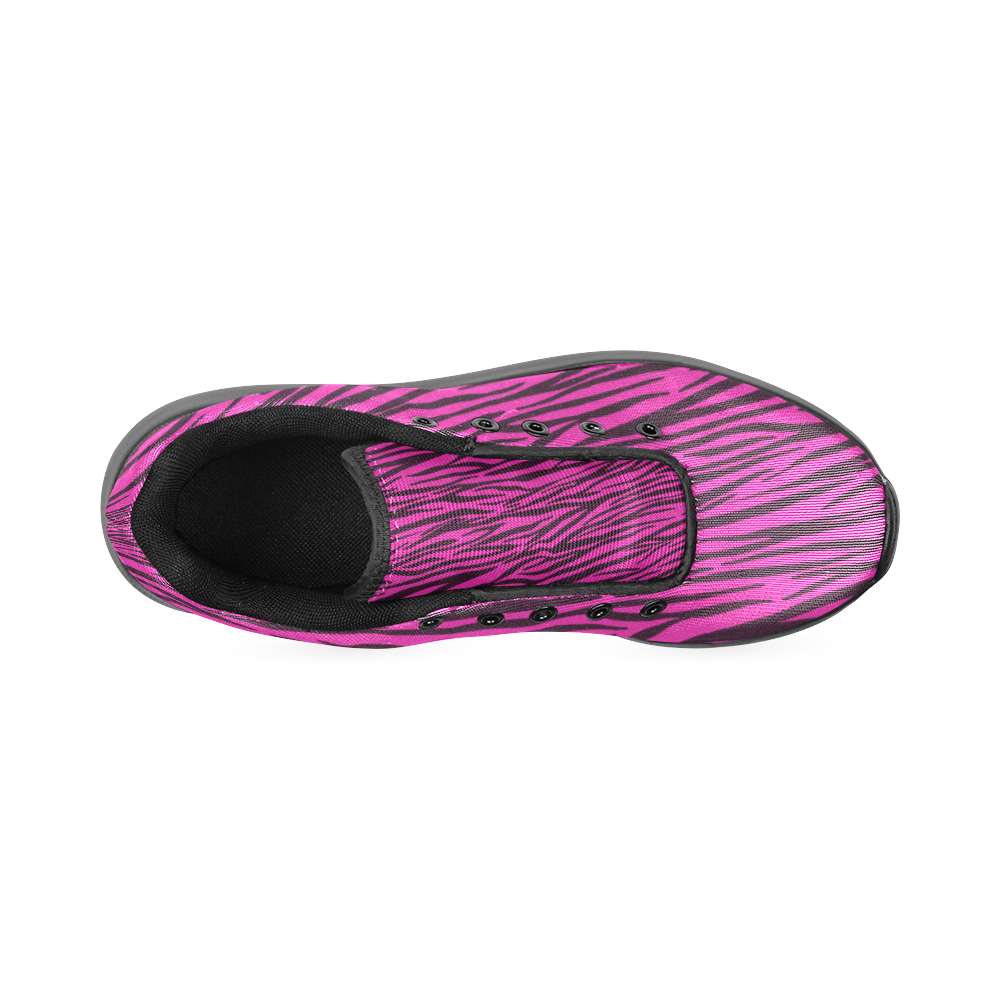 Pink Zebra Stripes Women’s Running Shoes (Model 020)