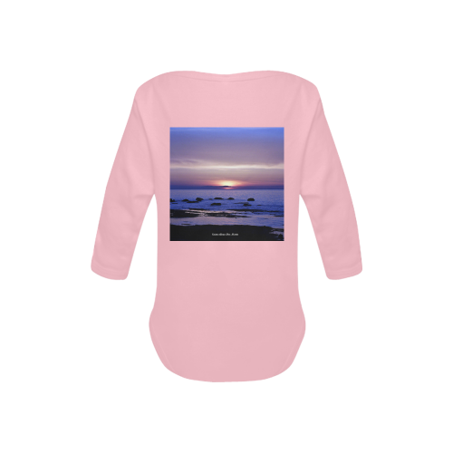 Blue and Purple Sunset Baby Powder Organic Long Sleeve One Piece (Model T27)