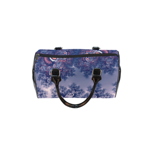 Purple Frost Fractal Boston Handbag (Model 1621)