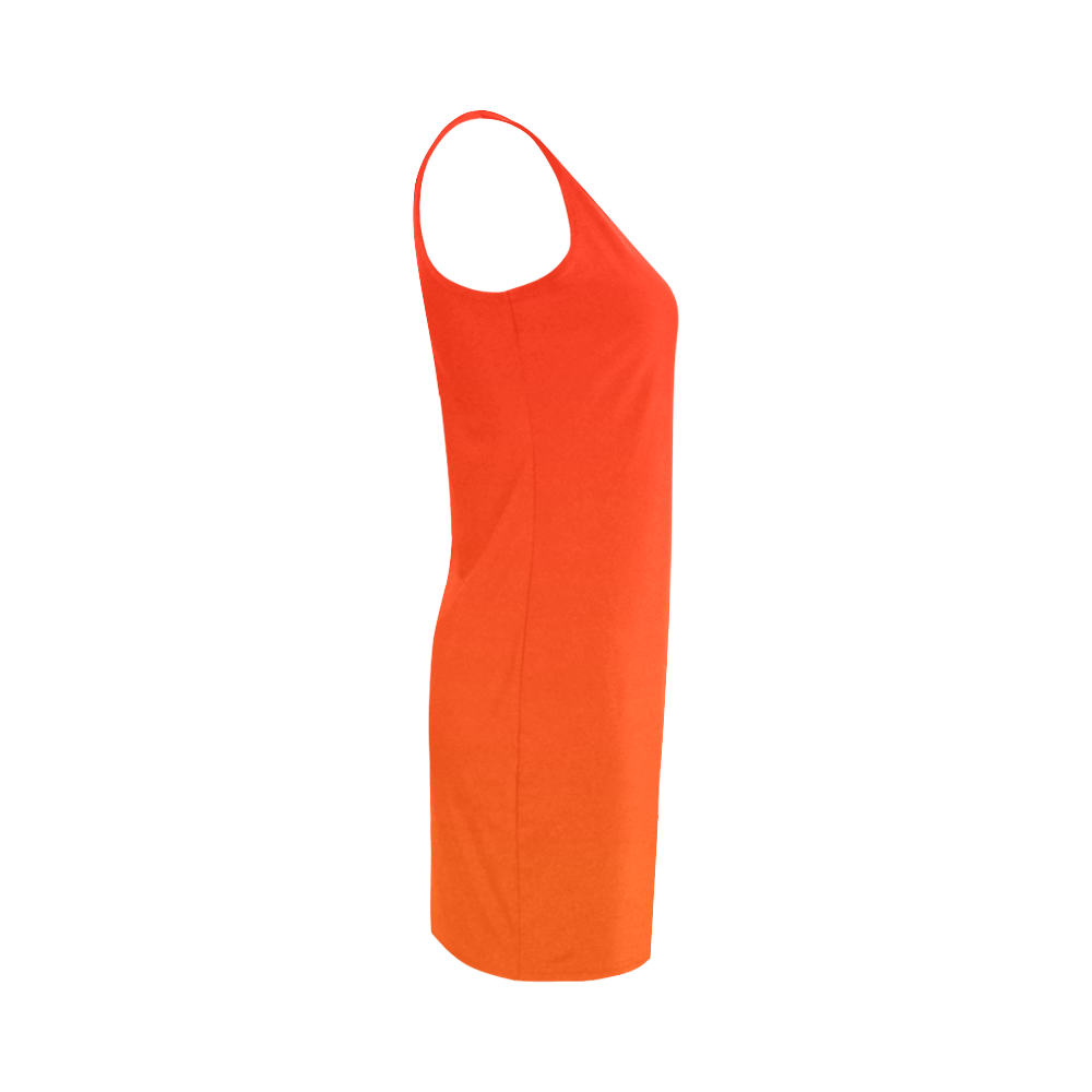 Orange-red gradient VAS2 Medea Vest Dress (Model D06)