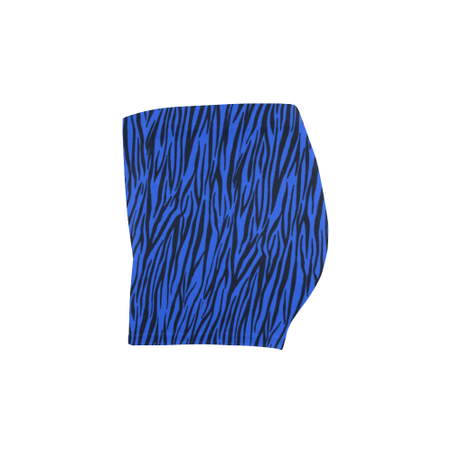 Blue Zebra Stripes Briseis Skinny Shorts (Model L04)