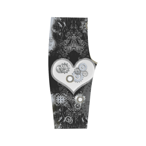 Steampunk, heart, clocks and gears Hestia Cropped Leggings (Model L03)
