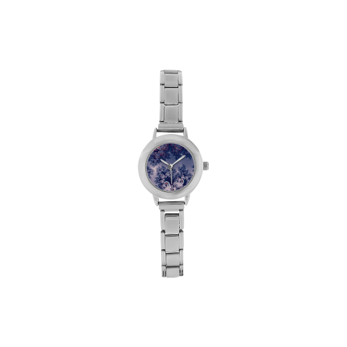 Purple Frost Fractal Women's Italian Charm Watch(Model 107)