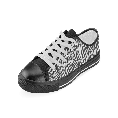 Zebra Stripes Women's Classic Canvas Shoes (Model 018)