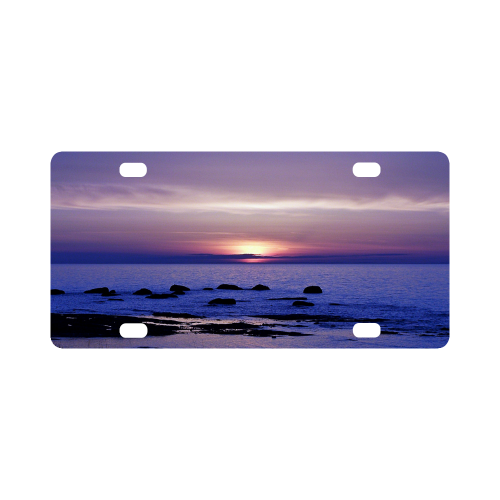 Blue and Purple Sunset Classic License Plate