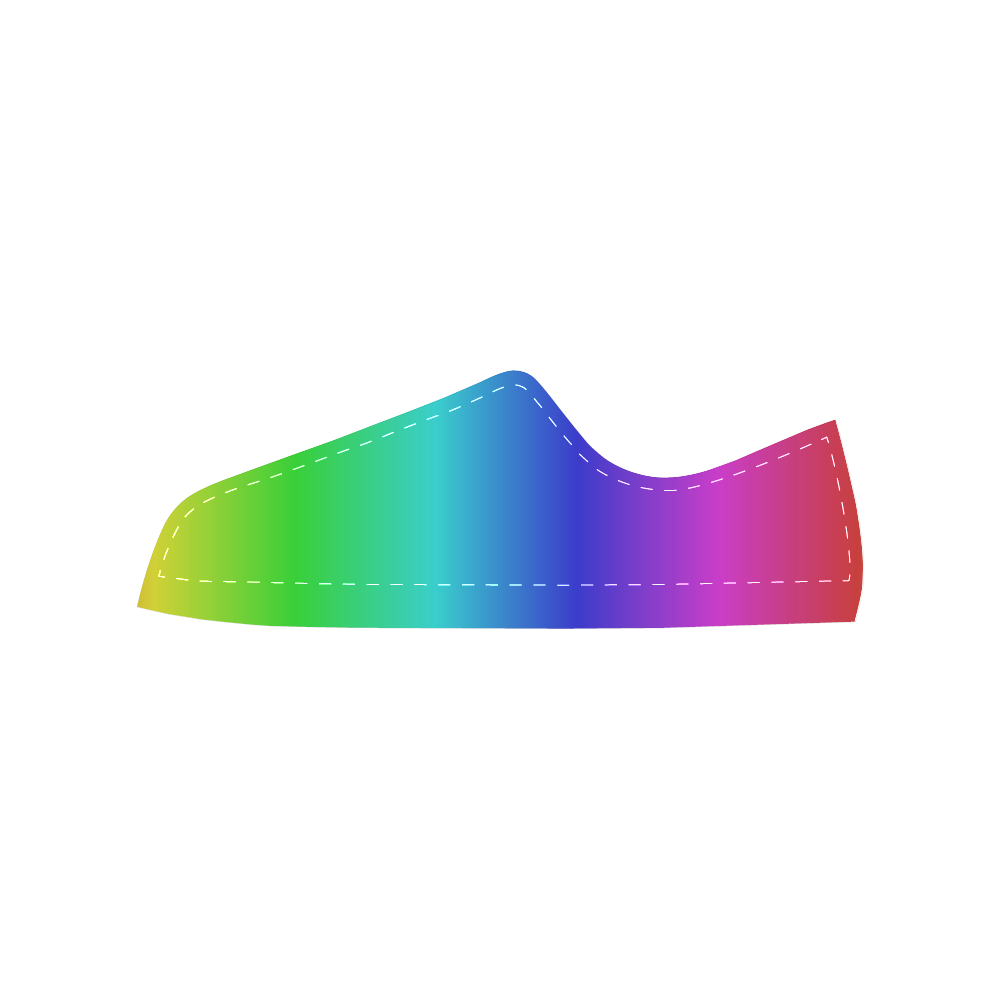 Crayon Box Ombre Rainbow Women's Classic Canvas Shoes (Model 018)