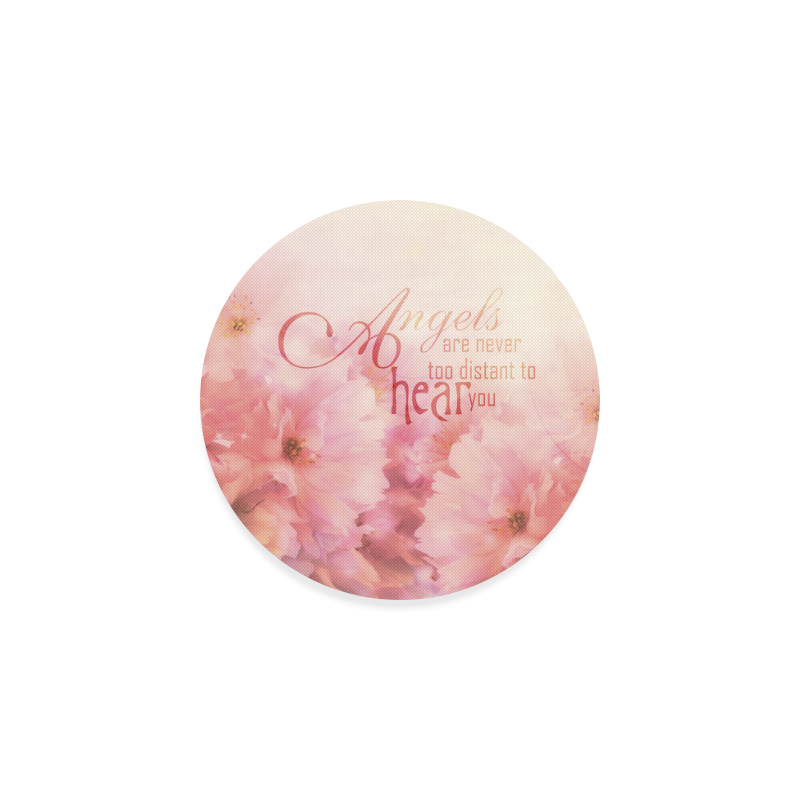 Pink Cherry Blossom for Angels Round Coaster