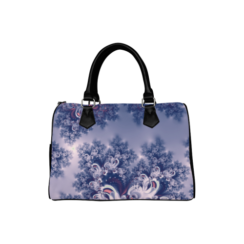 Purple Frost Fractal Boston Handbag (Model 1621)