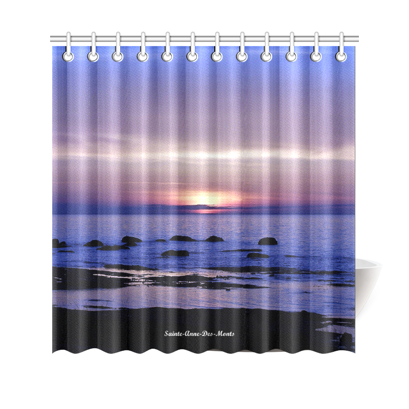 Blue and Purple Sunset Shower Curtain 69"x70"