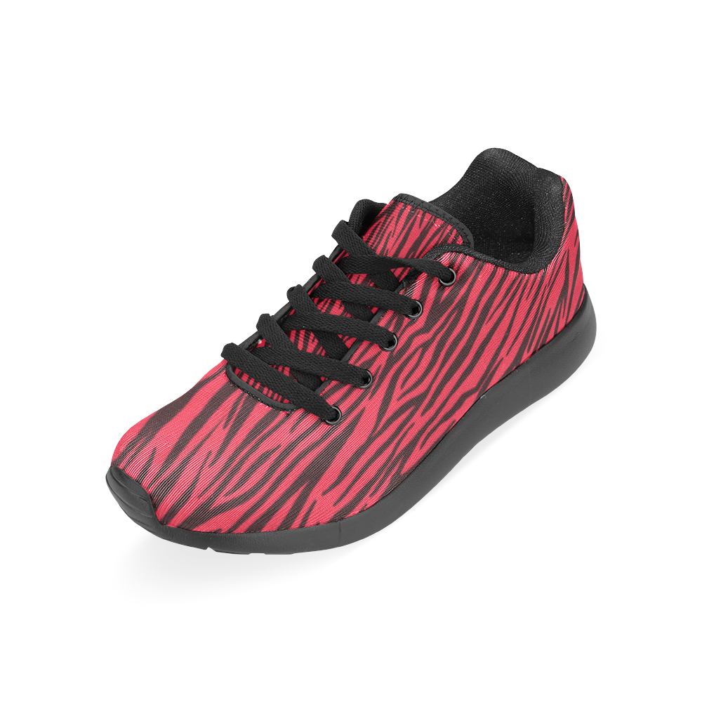 Red Zebra Stripes Women’s Running Shoes (Model 020)
