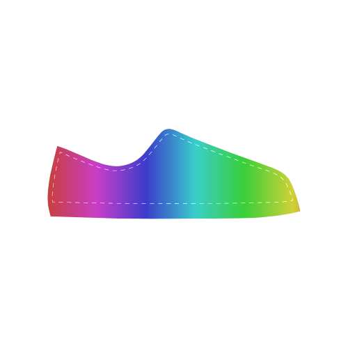 Crayon Box Ombre Rainbow Women's Classic Canvas Shoes (Model 018)