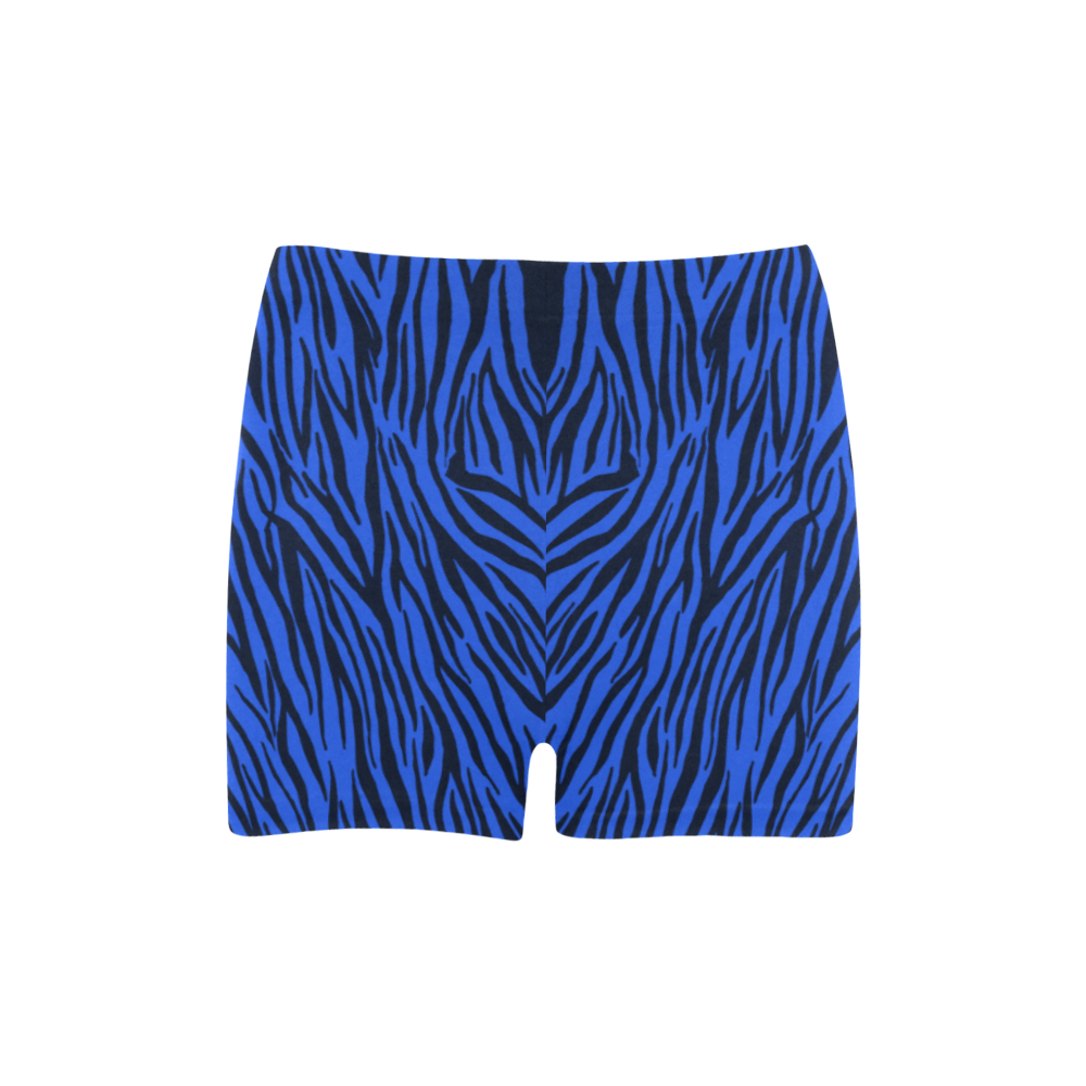 Blue Zebra Stripes Briseis Skinny Shorts (Model L04)