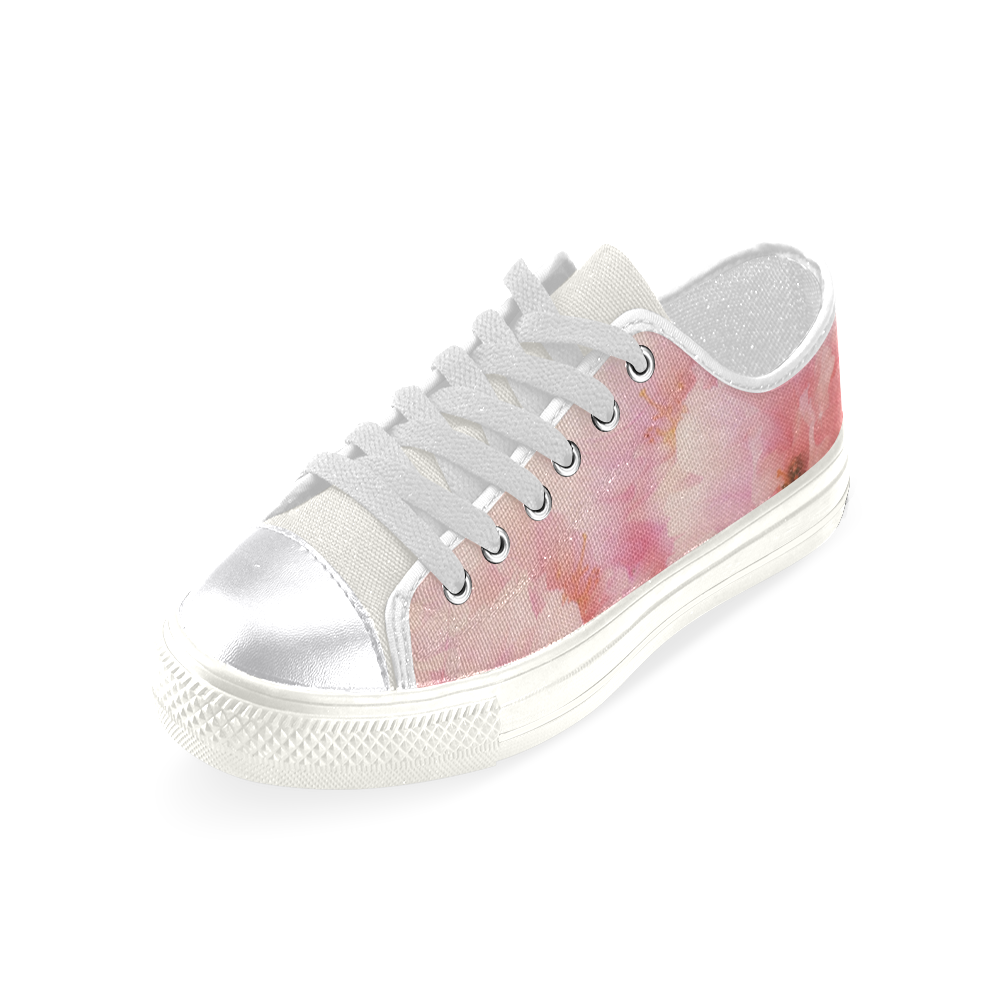 Pink Cherry Blossom for Angels Women's Classic Canvas Shoes (Model 018)