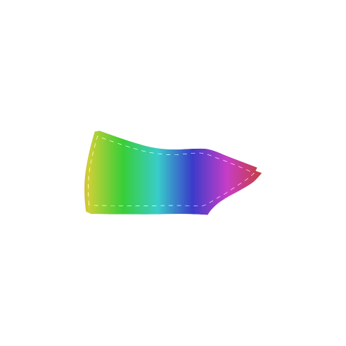 Crayon Box Ombre Rainbow Women's Slip-on Canvas Shoes (Model 019)