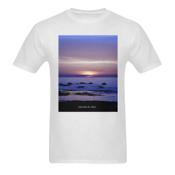 Blue and Purple Sunset Sunny Men's T- shirt (Model T06)