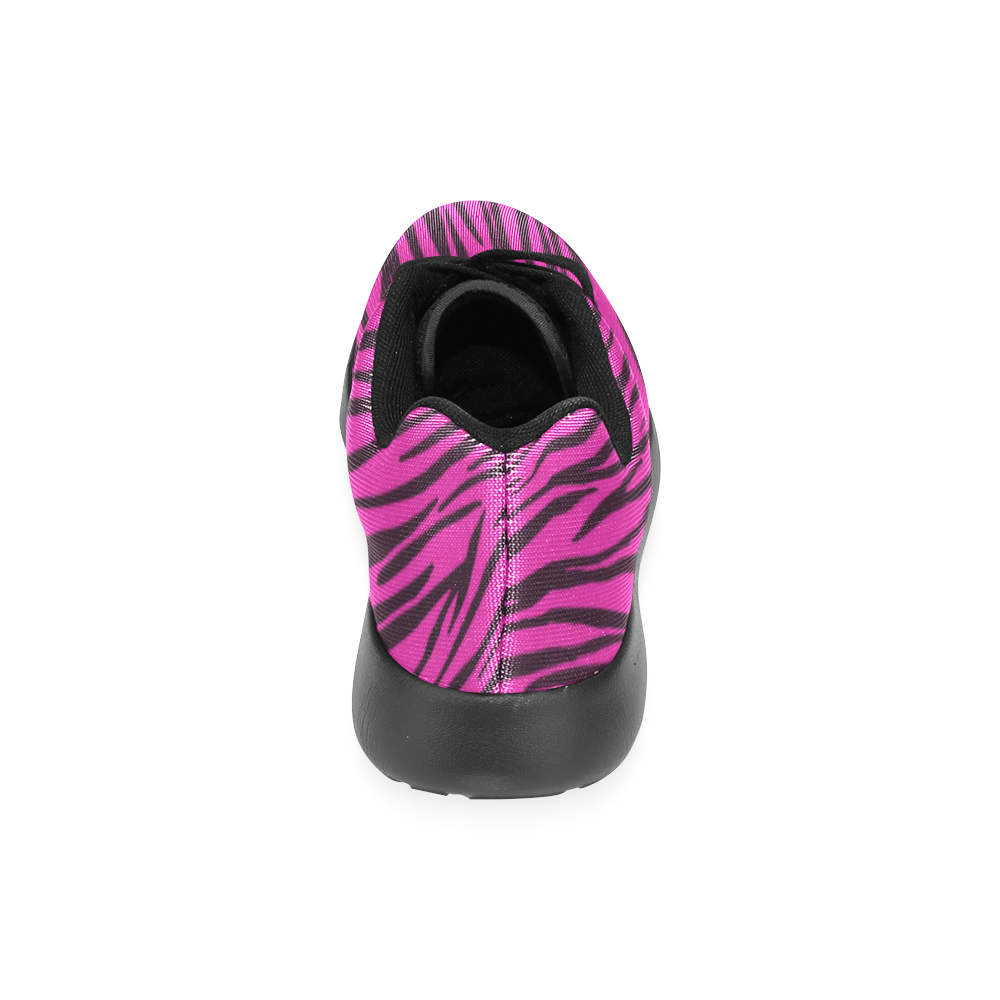 Pink Zebra Stripes Women’s Running Shoes (Model 020)