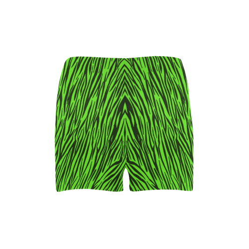 Green Zebra Stripes Briseis Skinny Shorts (Model L04)