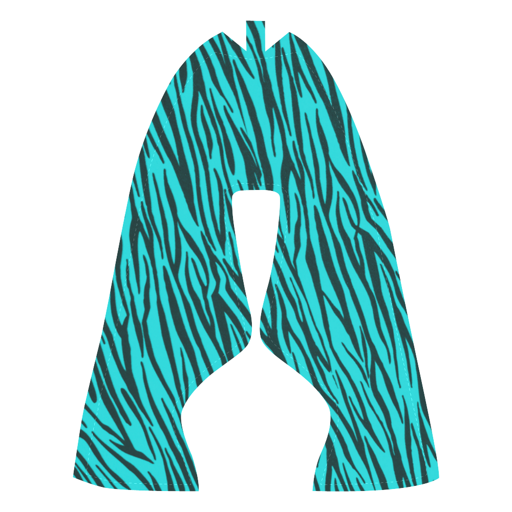 Turquoise Zebra Stripes Women’s Running Shoes (Model 020)