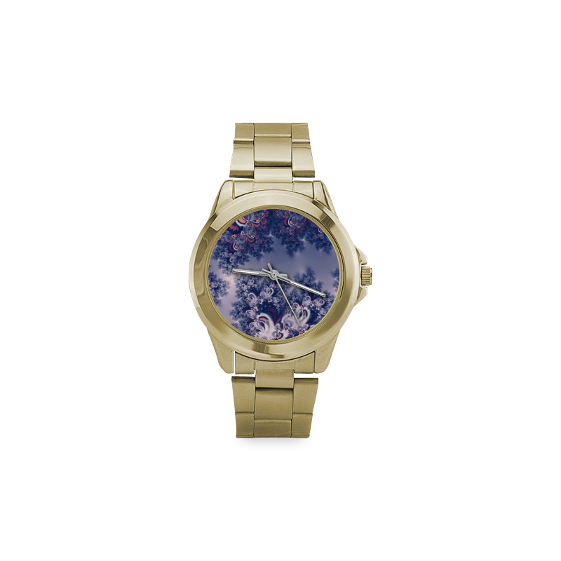 Purple Frost Fractal Custom Gilt Watch(Model 101)