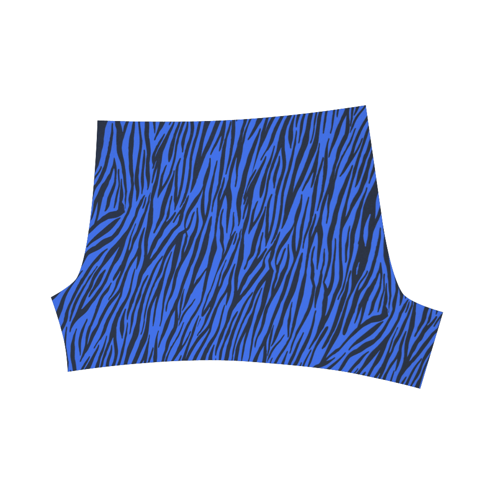 Blue Zebra Stripes Briseis Skinny Shorts (Model L04)